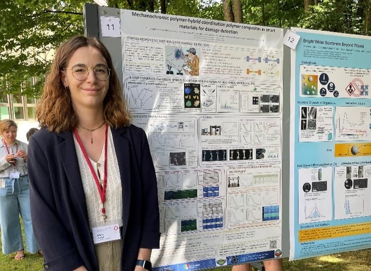 Poster presentation by Emma Contini at Swiss MatChem Symposium 2025